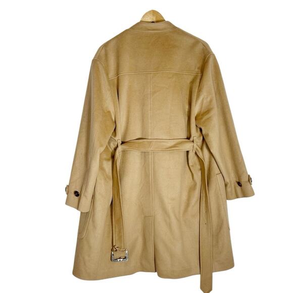 BURBERRY Heronsby Wool & Cashmere Patch Pocket Wrap Coat - Picture 4 of 14